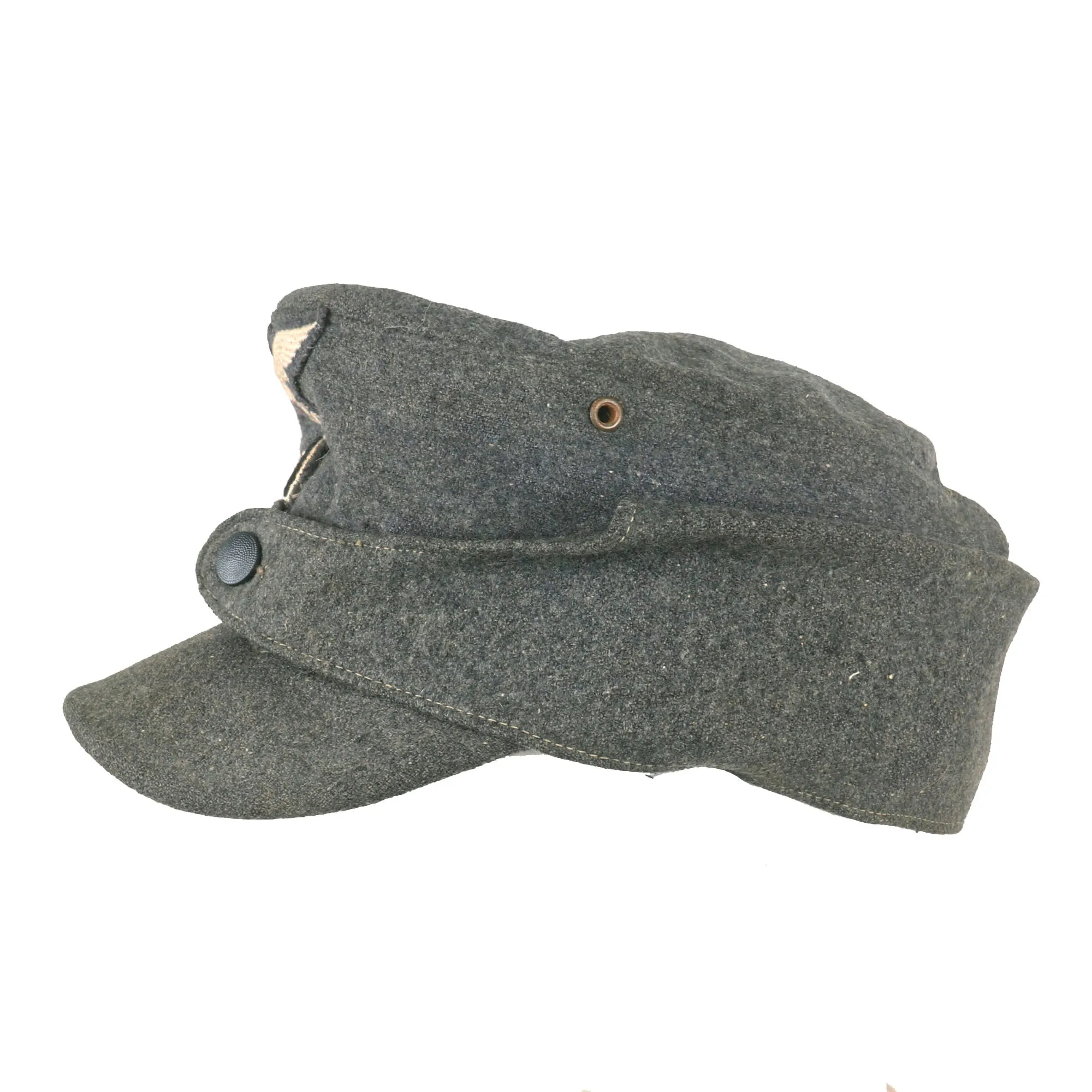 Original German WWII Service Used 1943 Dated Luftwaffe M43 Einheitsmütze Field Cap with RBNr. - Size 58