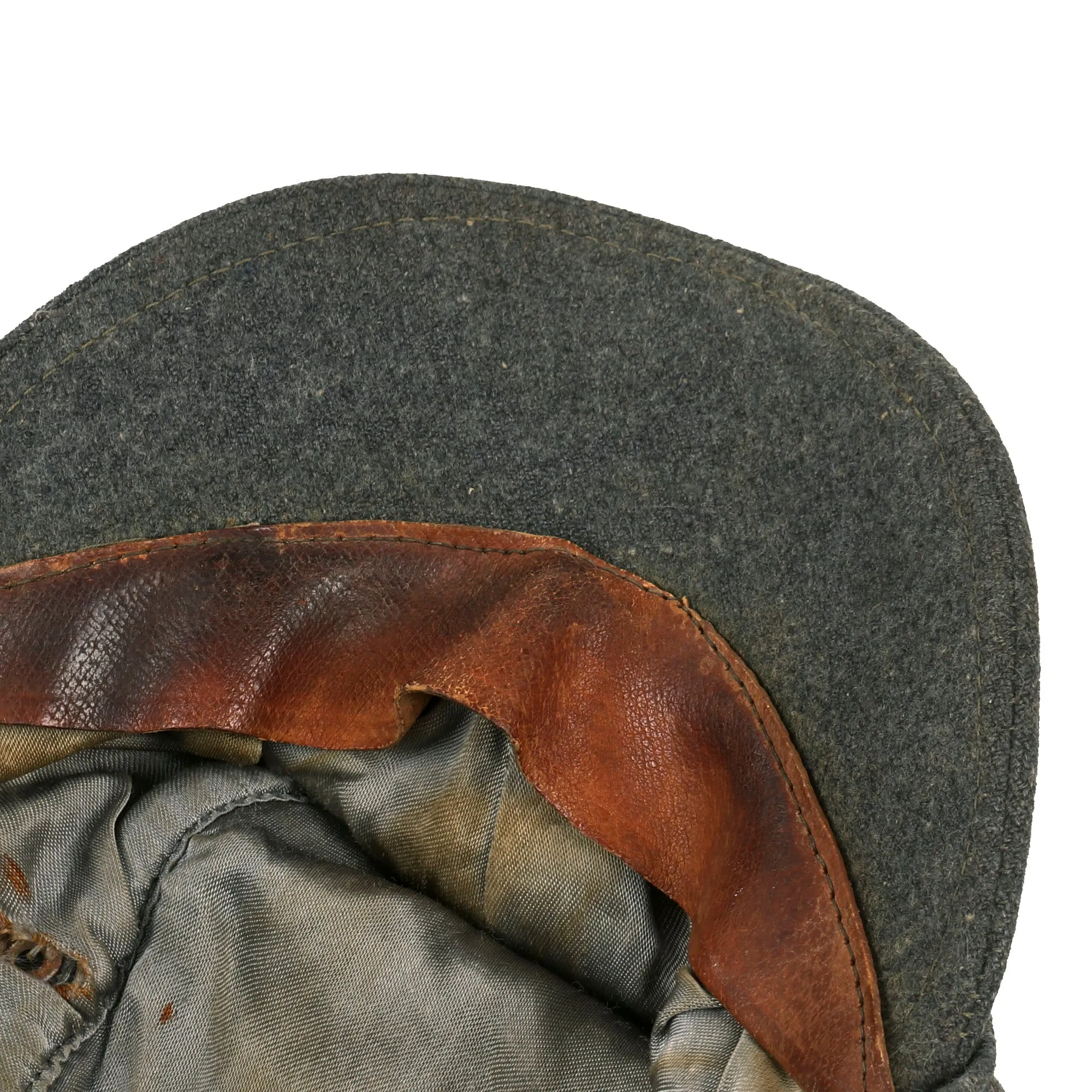 Original German WWII Service Used 1943 Dated Luftwaffe M43 Einheitsmütze Field Cap with RBNr. - Size 58