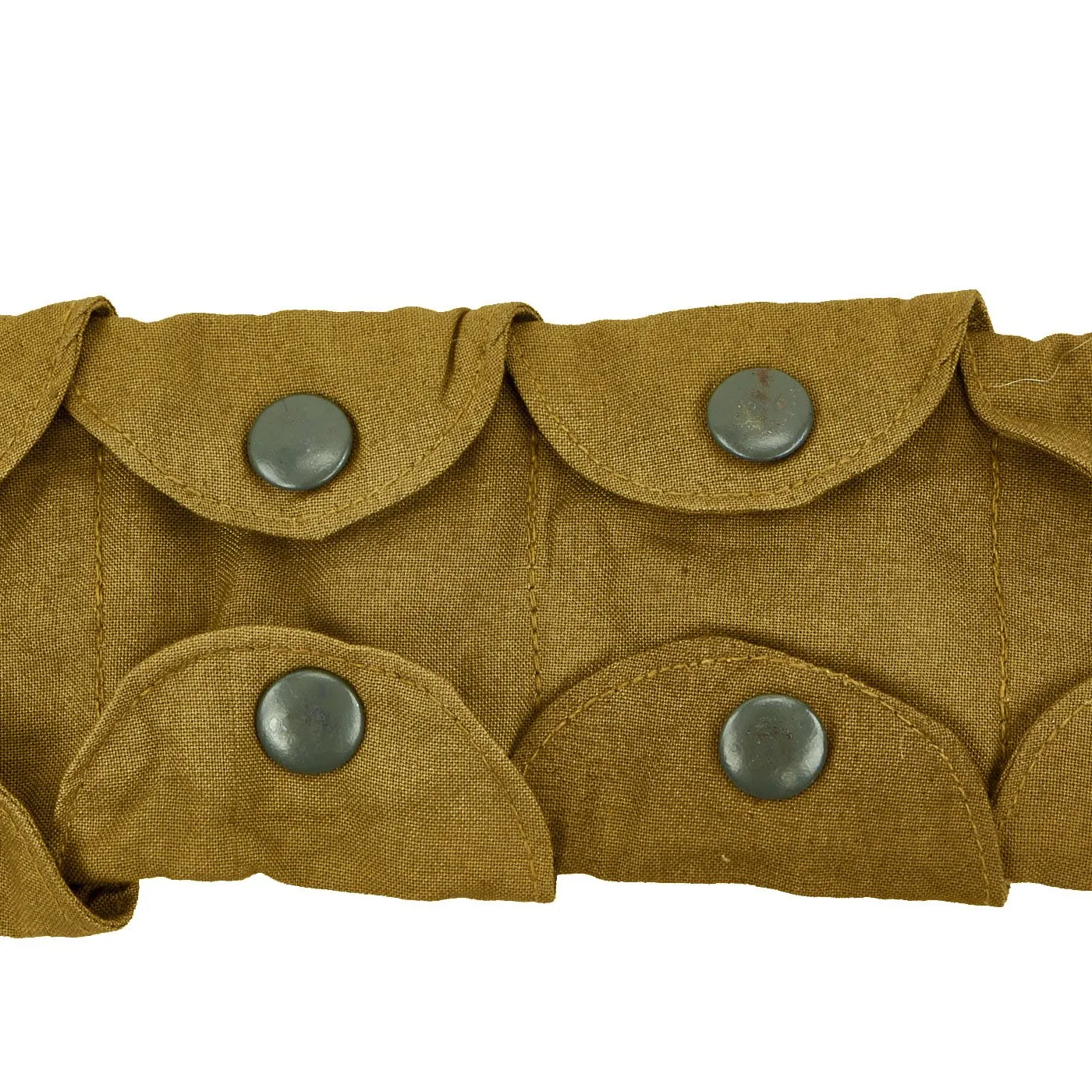 Original Rare German WWII 1944 dated Luftwaffe Tan Fallschirmjäger Paratrooper Ammo Bandolier - RBNr. Marked