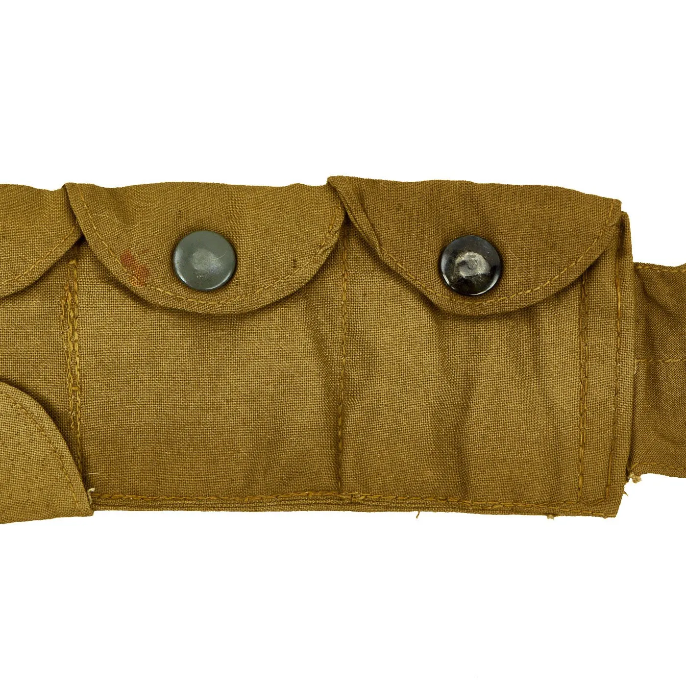 Original Rare German WWII 1944 dated Luftwaffe Tan Fallschirmjäger Paratrooper Ammo Bandolier - RBNr. Marked