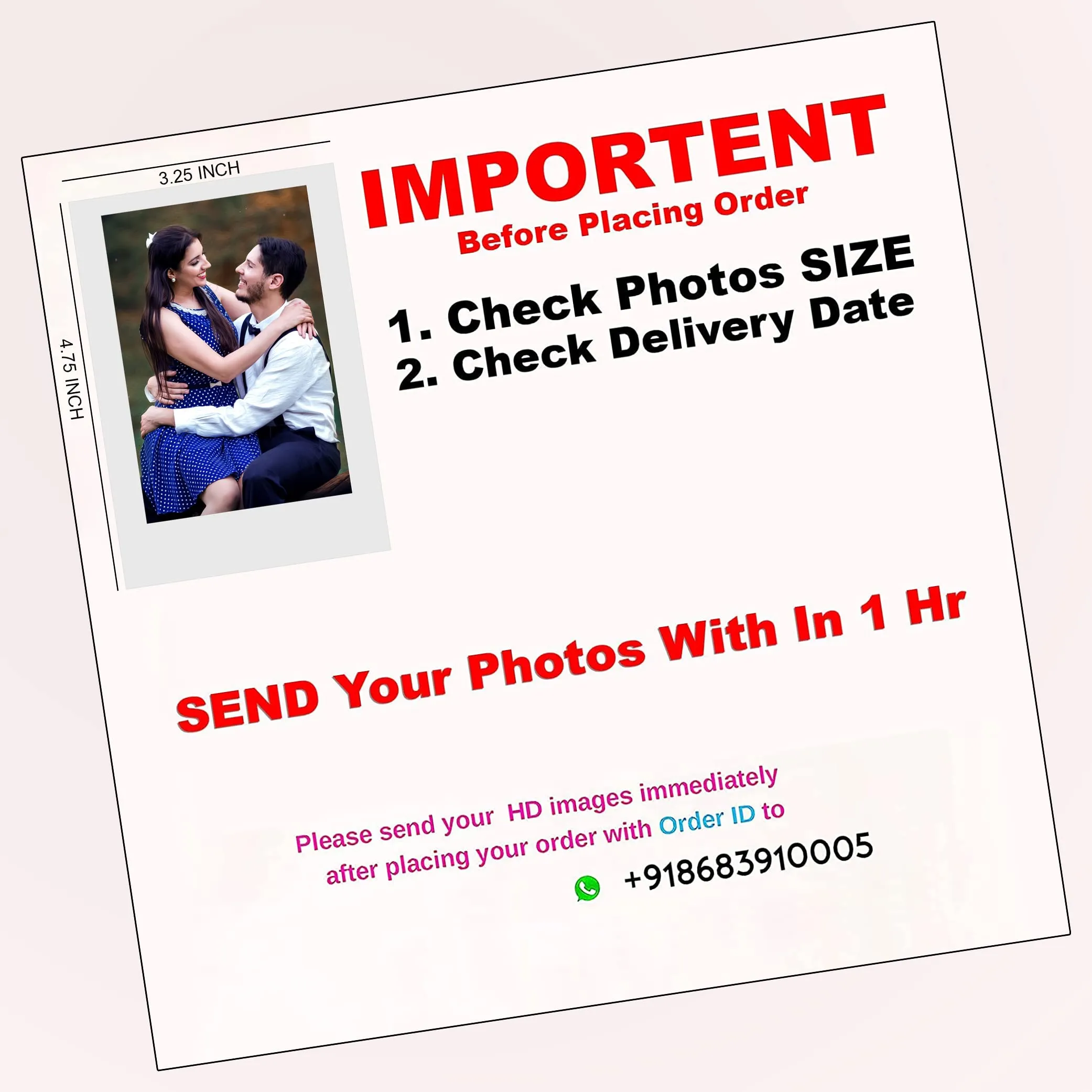 Personalized Gifts Mini Photos Customised (120MMx82MM) (30 Photos)