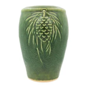 Pewabic Pine Cone Vase - Pewabic Green