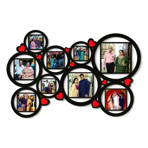 Plan To Gift 9 Photos Customized Frame Customized Frame With Picture Collage Personalized Photo Frames for Wall Decoration Photo Frame Customised Gift (Size 12x18 in/Wooden/Glossy Print)