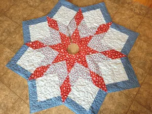 Quilted Tree Skirt, Special Order for Matt C