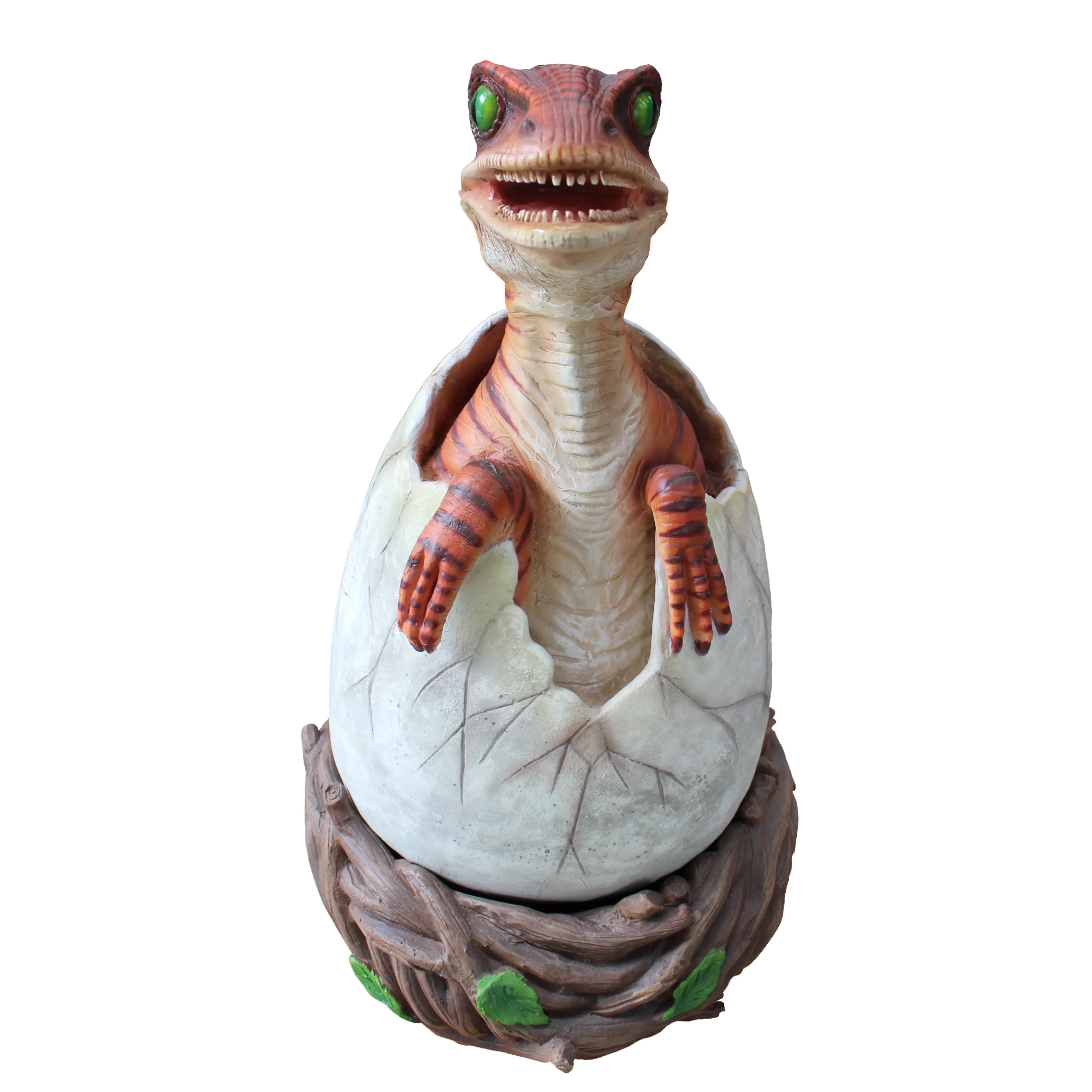 Raptor Dinosaur Hatching Life Size Statue