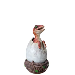 Raptor Dinosaur Hatching Life Size Statue