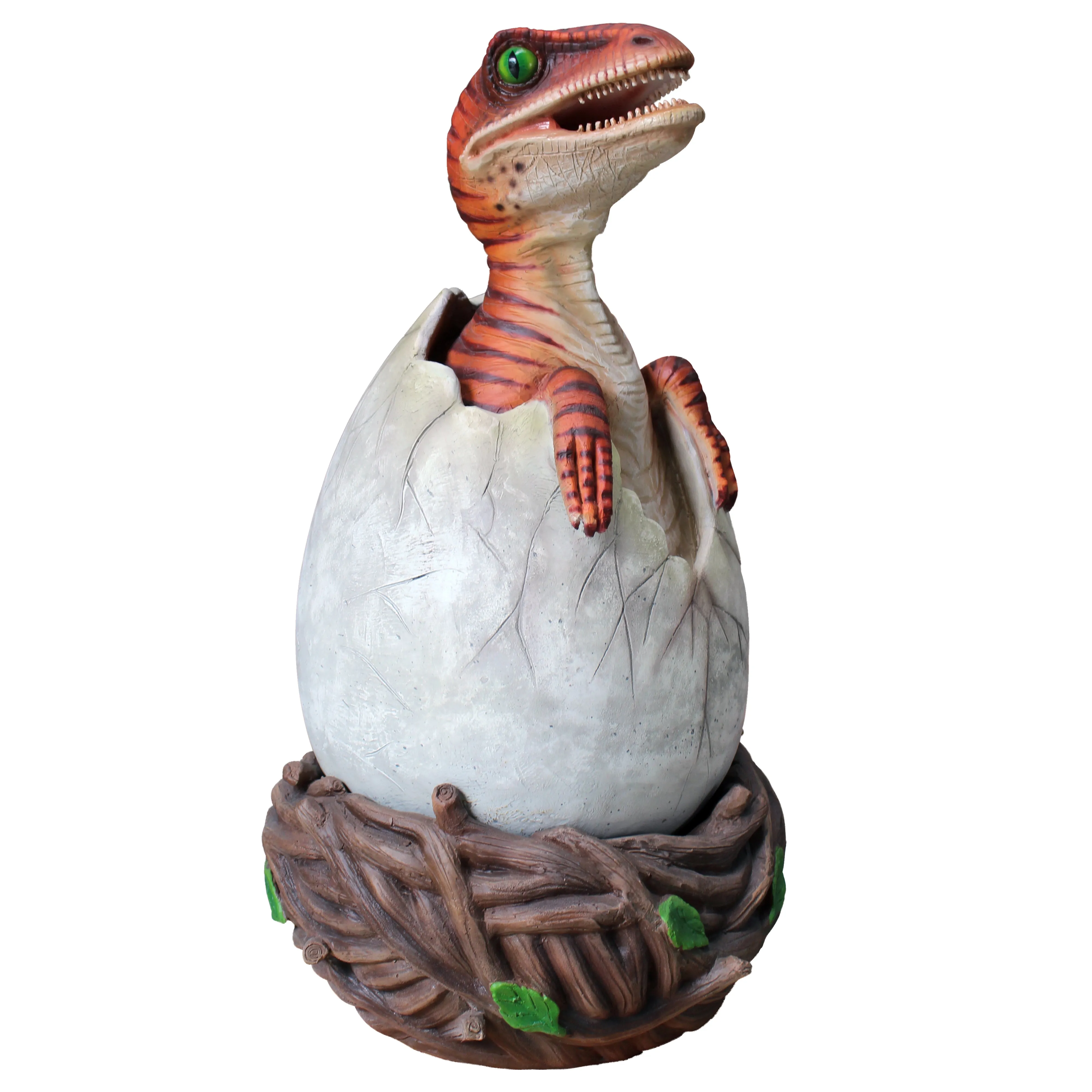 Raptor Dinosaur Hatching Life Size Statue