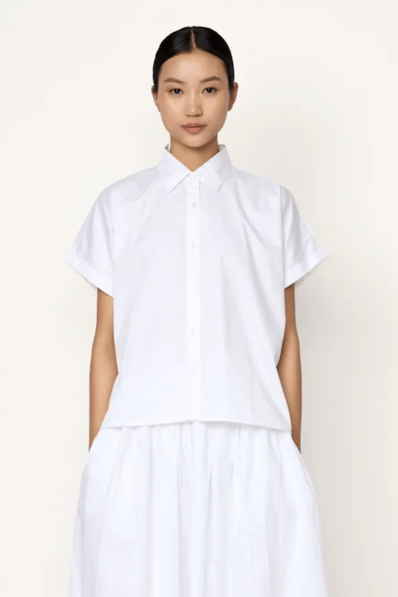 Relaxed Short Sleeve Shirt - White