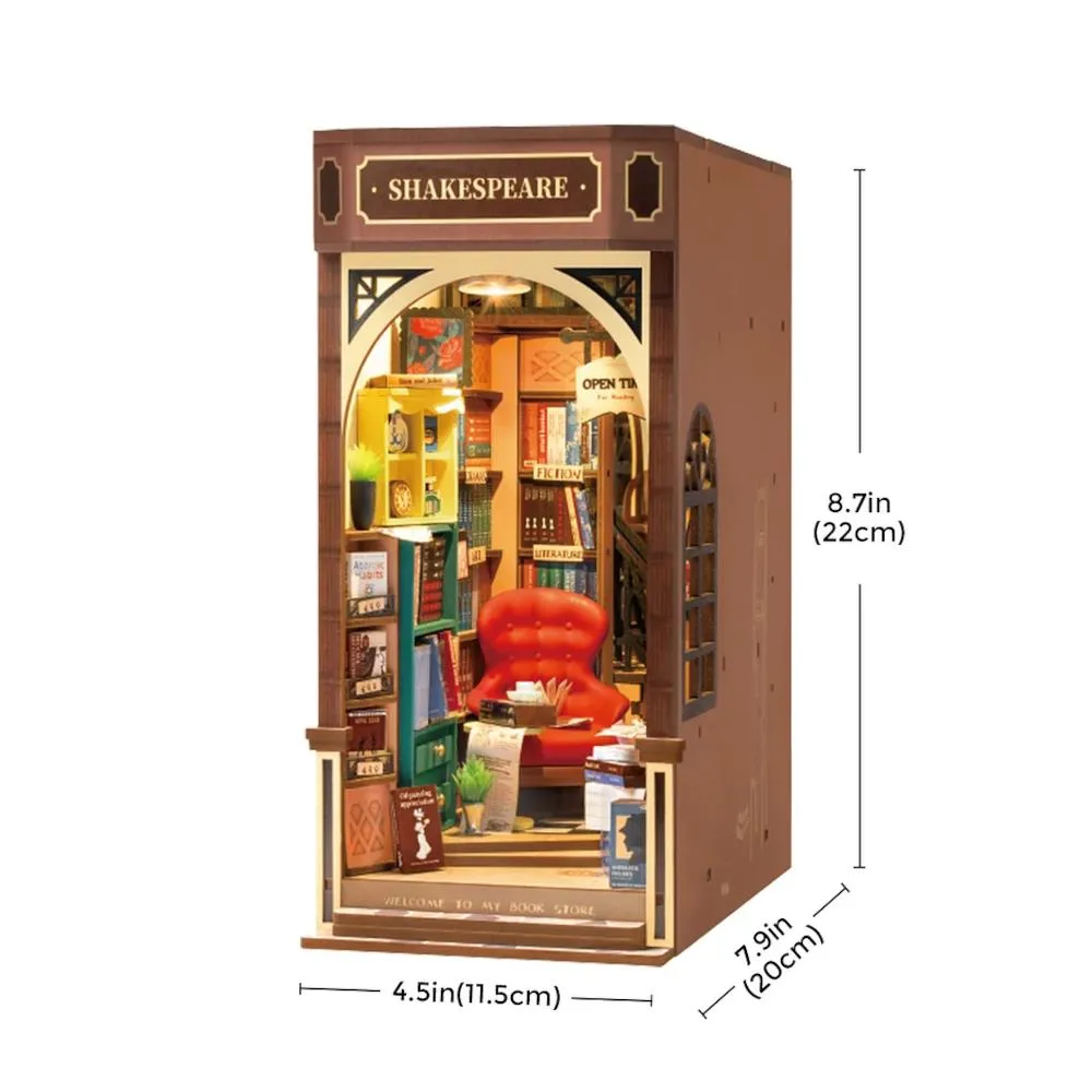 Robotime Rolife DIY Mini Book Nook Kit - Bookstore