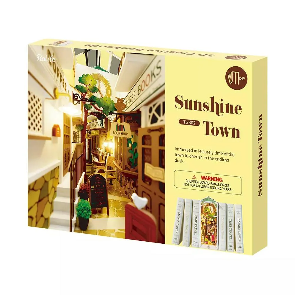 Robotime Rolife DIY Mini Book Nook Kit - Sunshine Town