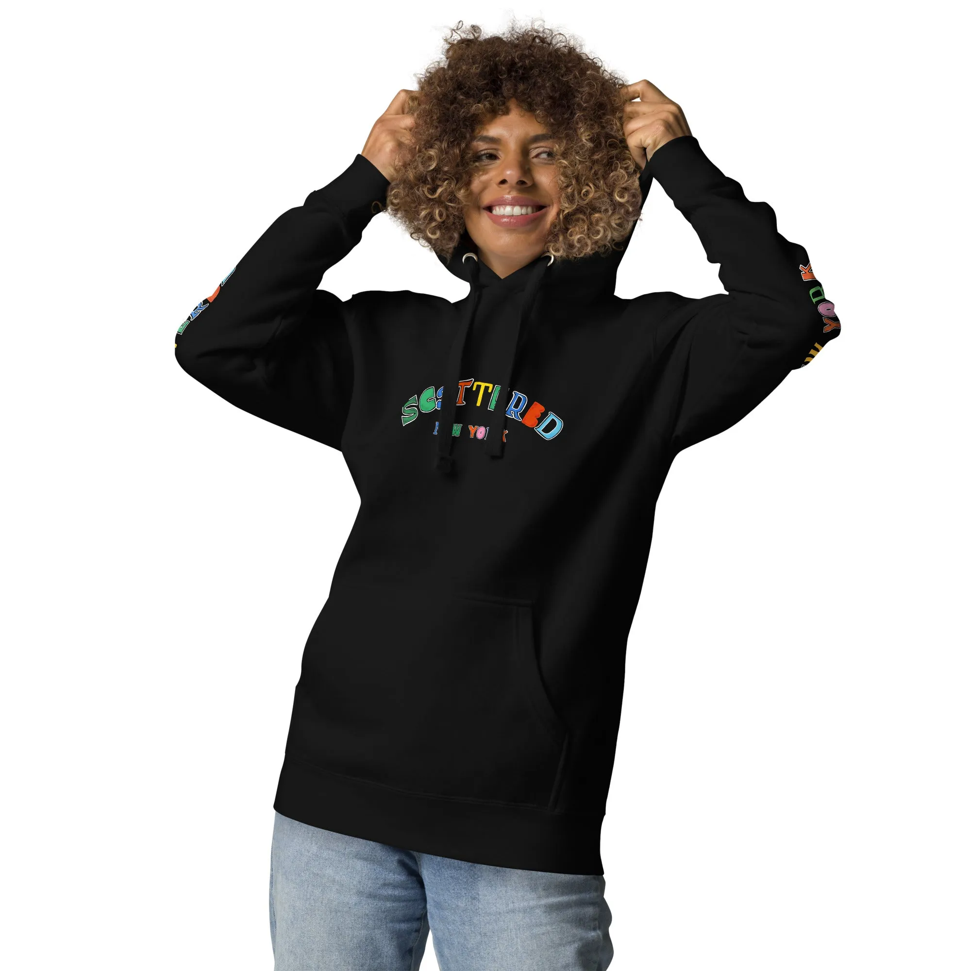 Scattered Van Cleef Style Logo Printed Classic Hoodie