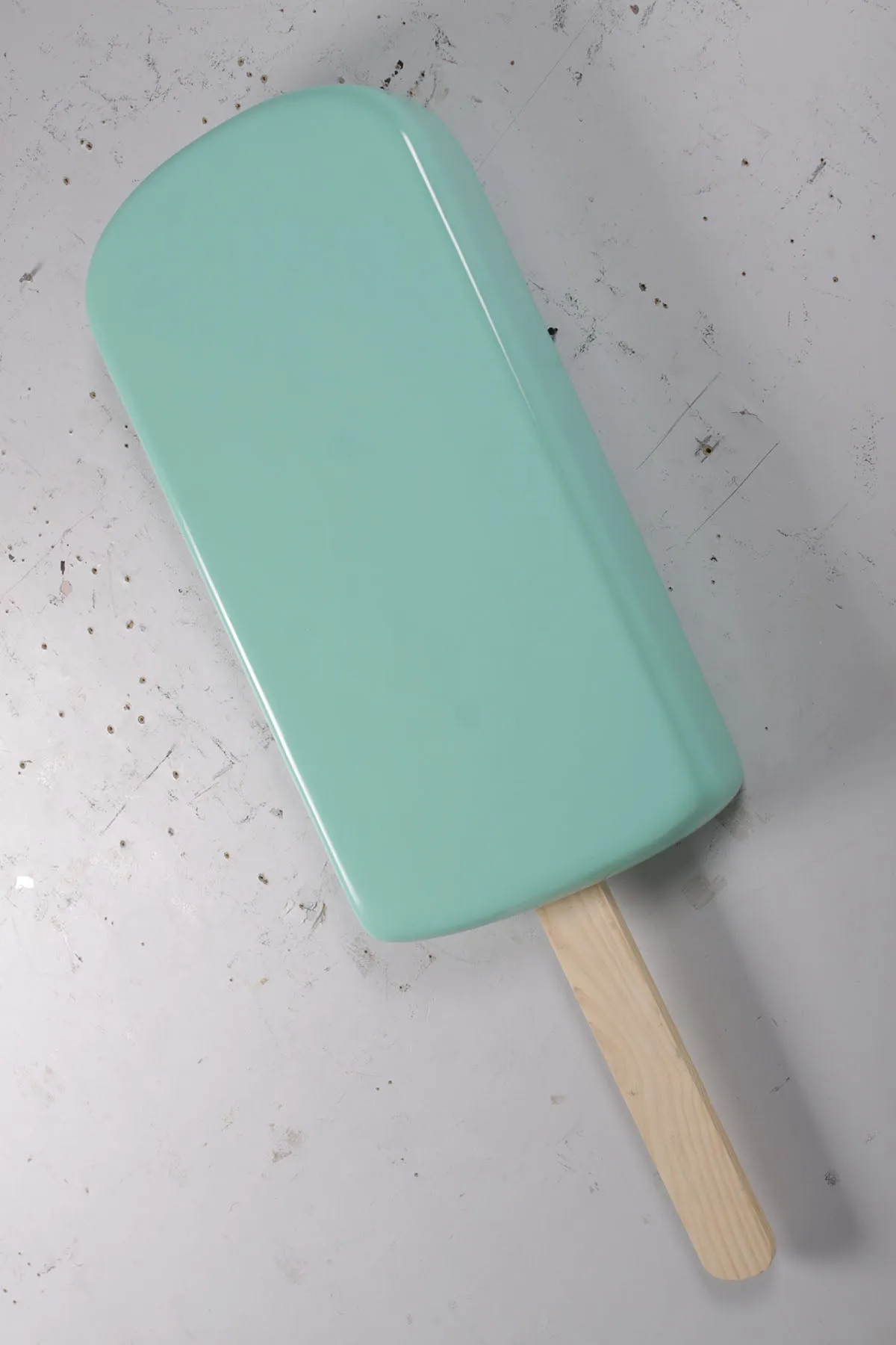 Small Hanging Mint Green Ice Cream Popsicle Statue