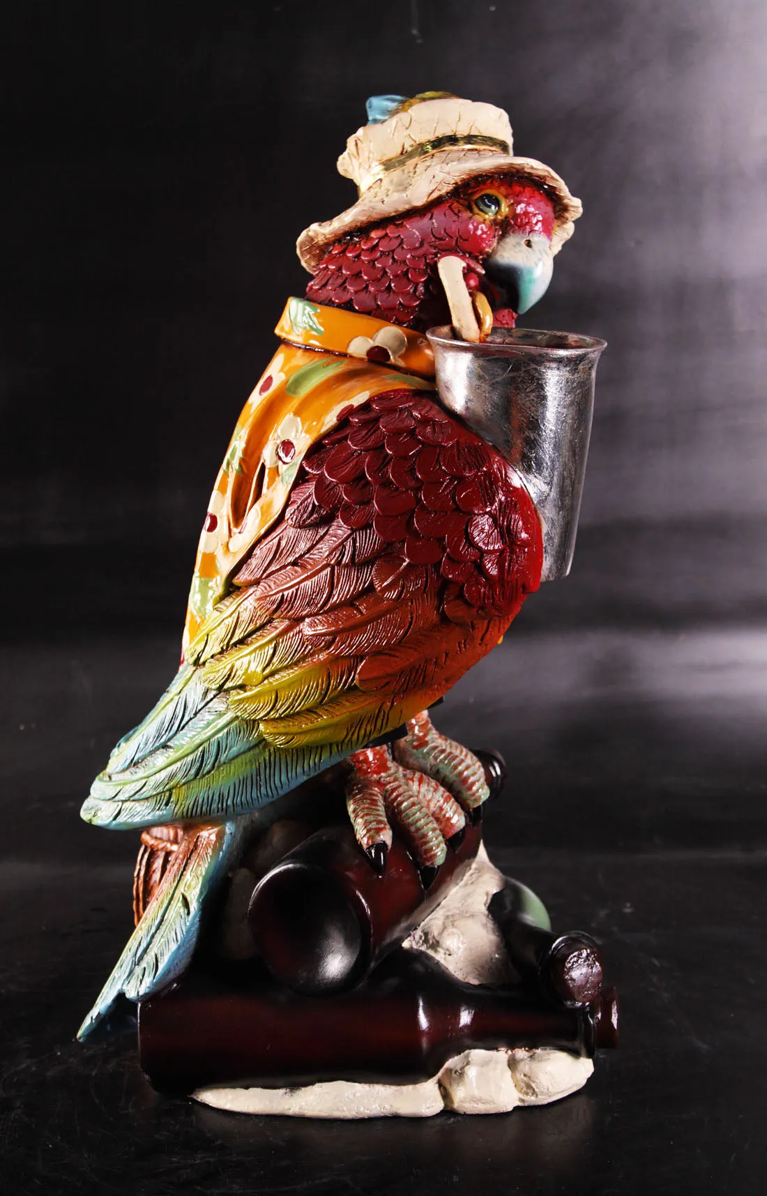 Small Parrot Butler Statue