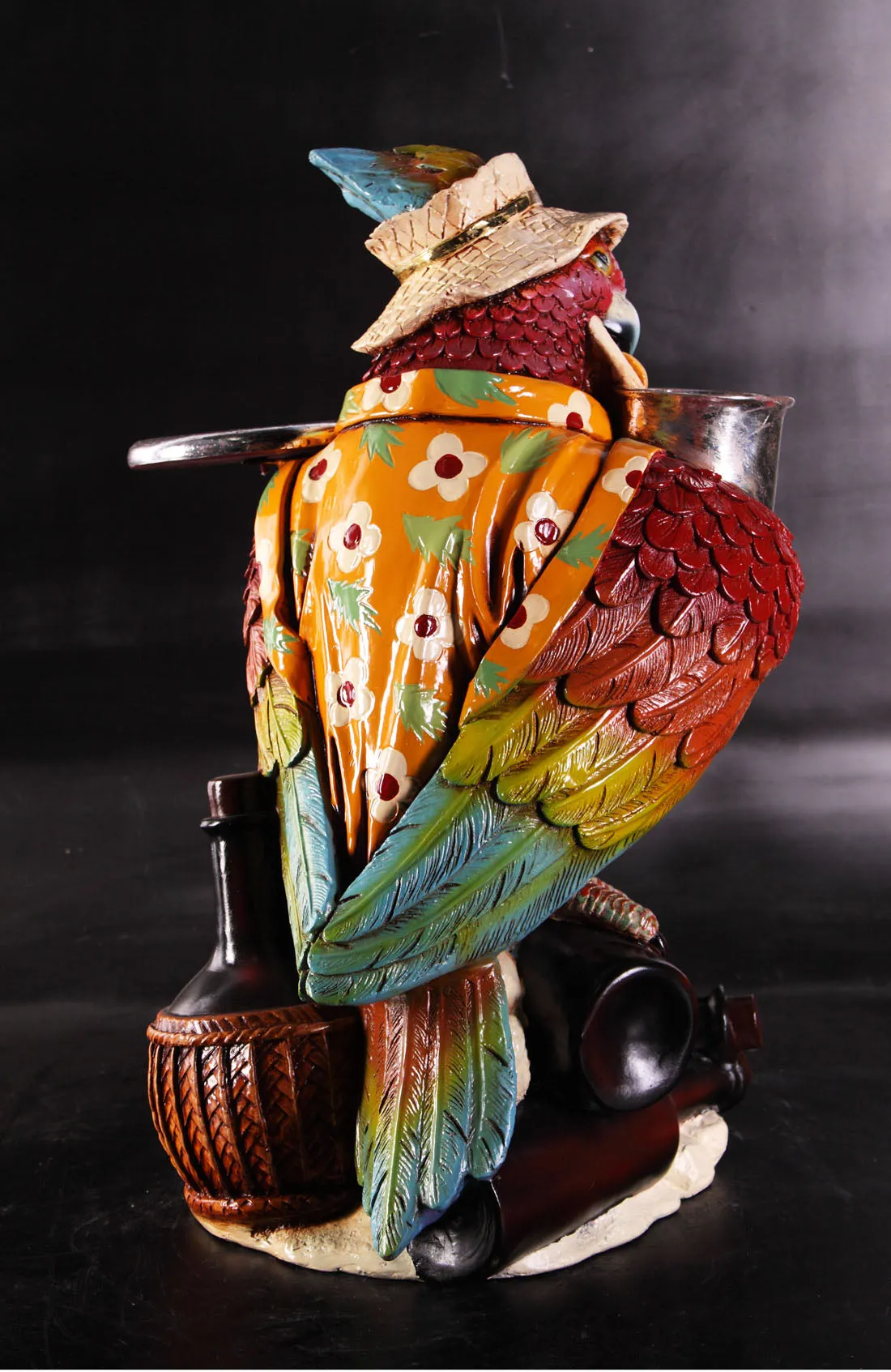 Small Parrot Butler Statue