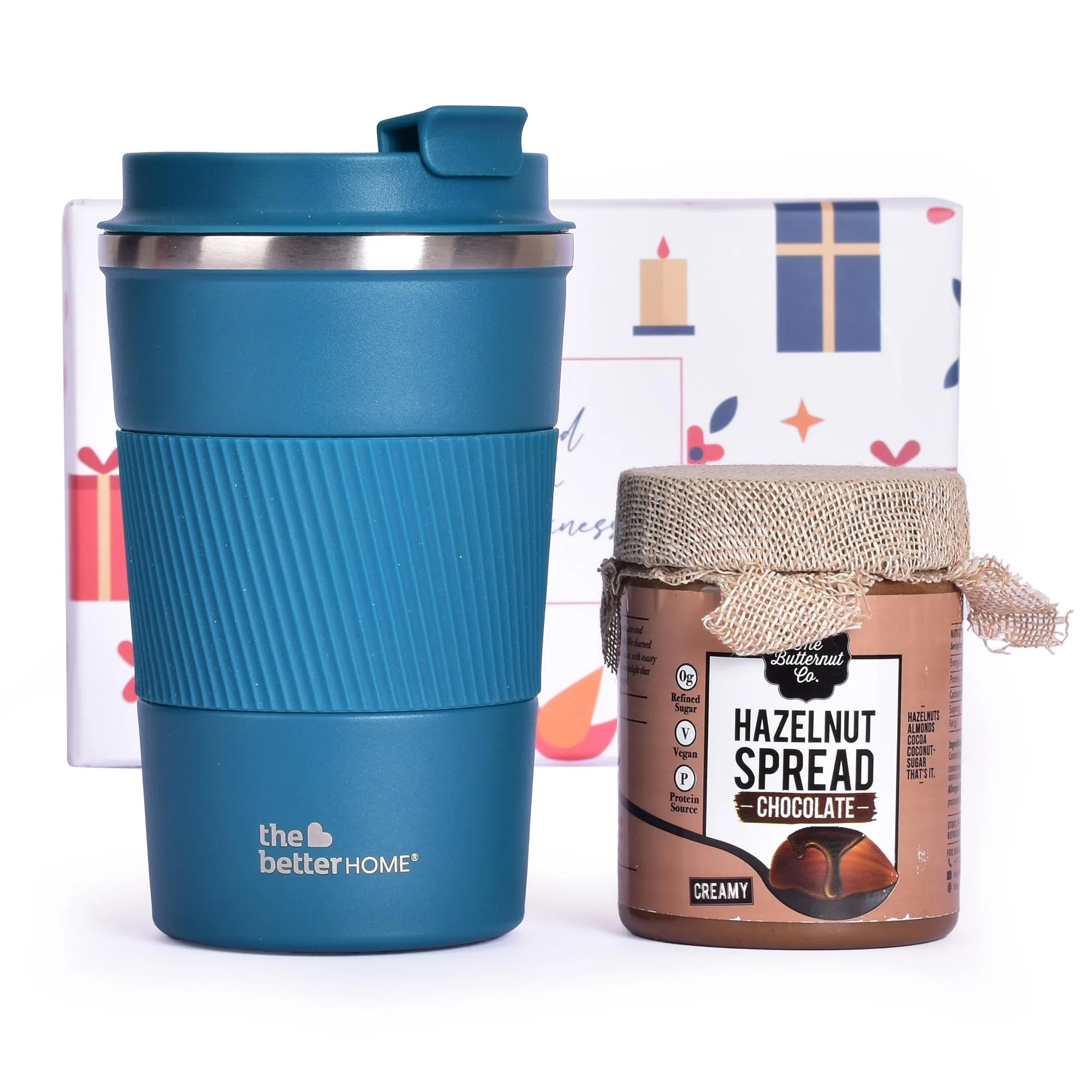 The Better Home Sweet Expeditions Gift for Women & Men|Gift Box pack of 2 with Hazelnut Spread (200 gm) & Coffee Mug (380 ml)| Birthday Gift, Secret Santa Gifts, Christmas Gift, Diwali Gift Items