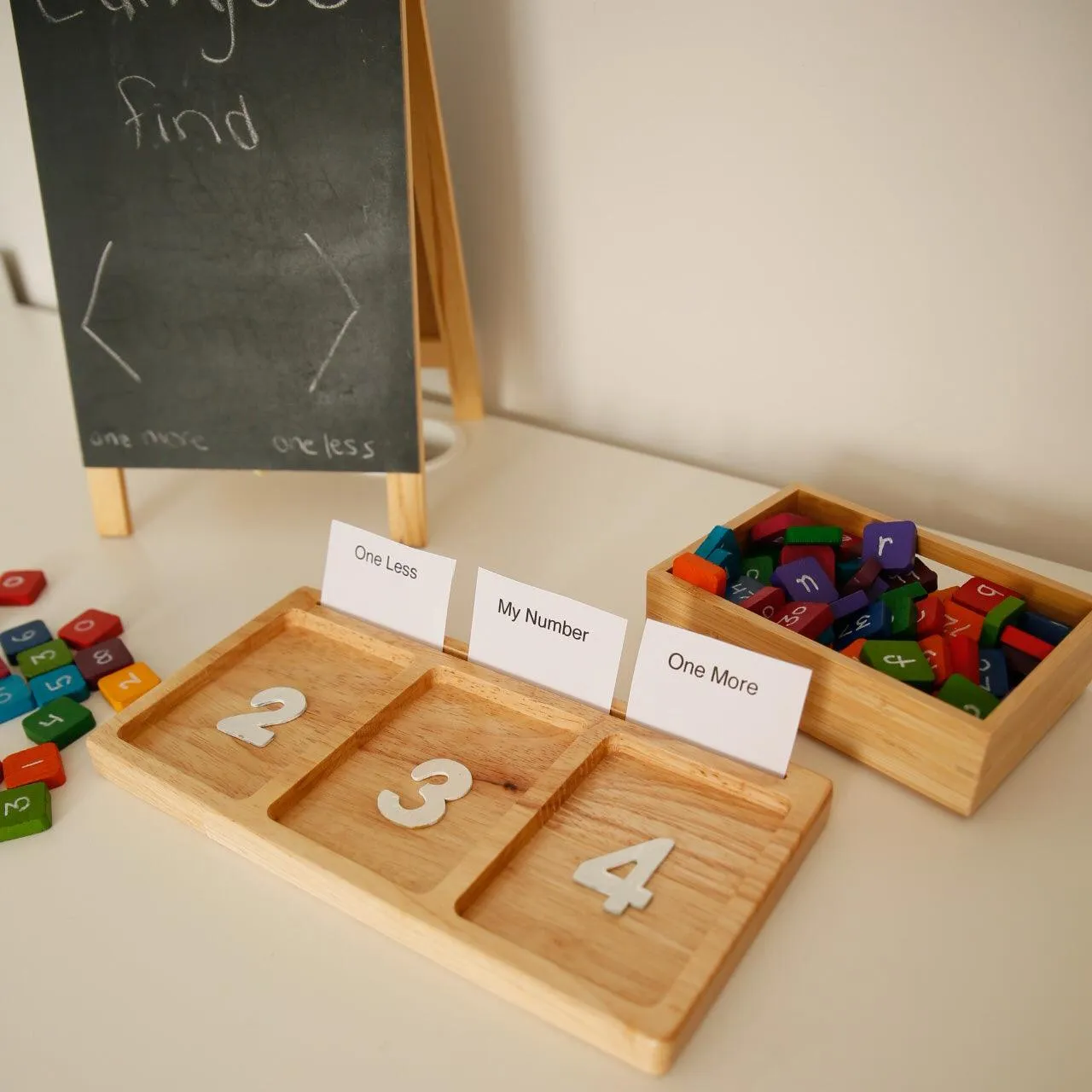 Three Section Read, Create, Write Tray | Salt, Sand & Flash Card Sensory Tray