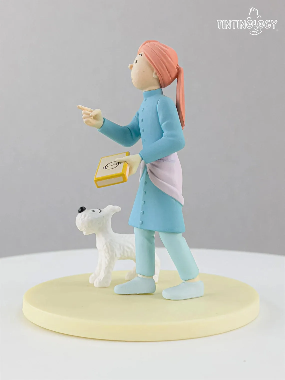 Tintin in Robes & Snowy - Cigars Pharaoh Coffret/Box Scene Moulinsart Figurine 9cm Model