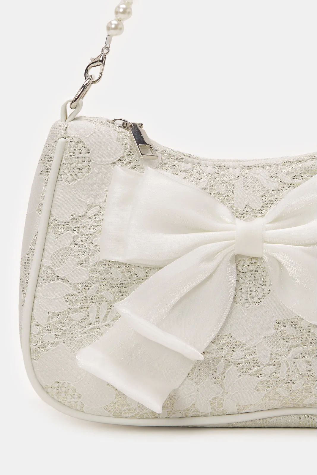 White Embellished Crossbody Bags