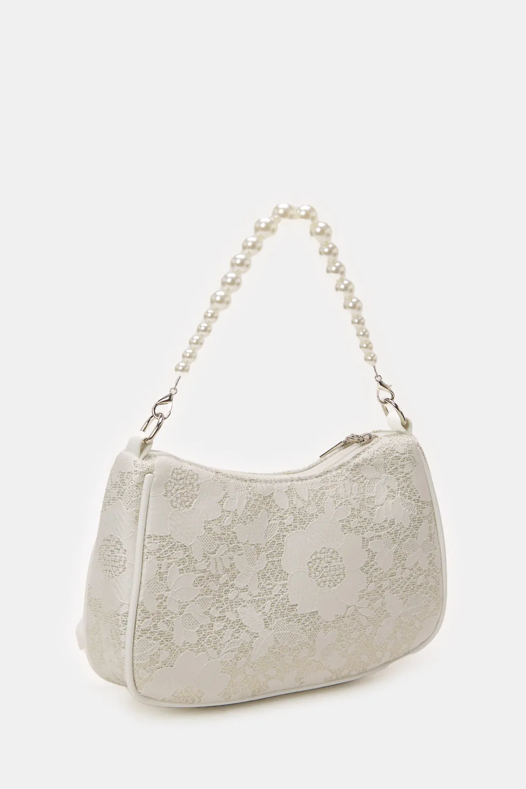 White Embellished Crossbody Bags