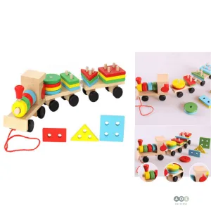 Wooden Train 20 Shapes Toys